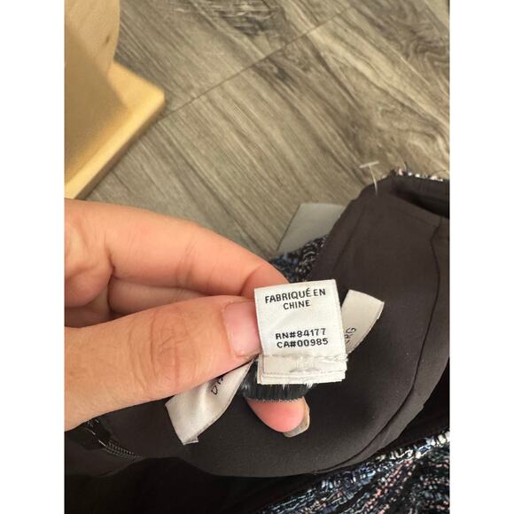 DVF Tweed Jacket & Skirt Set Blue Metallic Women’s Suit Size 2/0 Elegant Chic - Picture 7 of 16